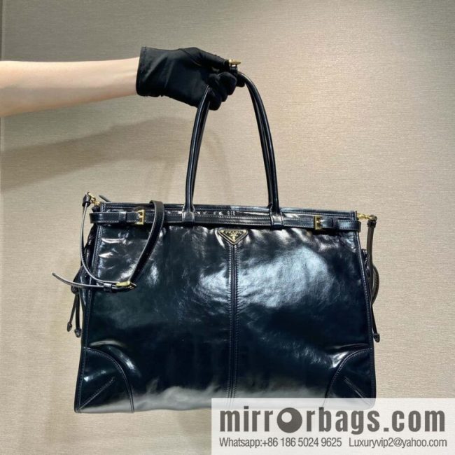 PRADA LusSolf oil wax leather crossbody bag 1BA439 extra large