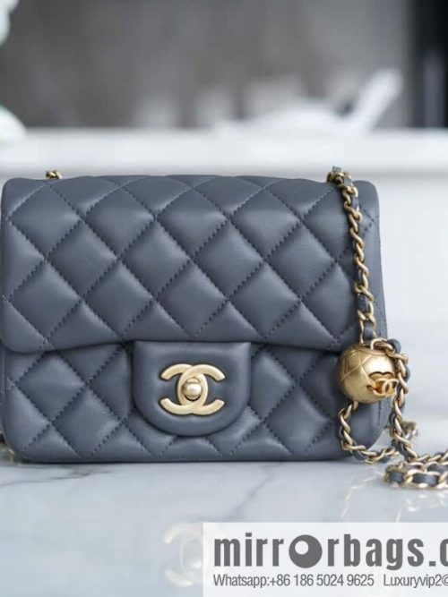 CHANEL Metal Ball Square Fatty AS1786 Dark Grey