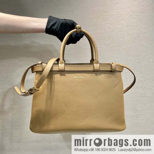 PRADA imported calfskin tote bag 1BA417 large