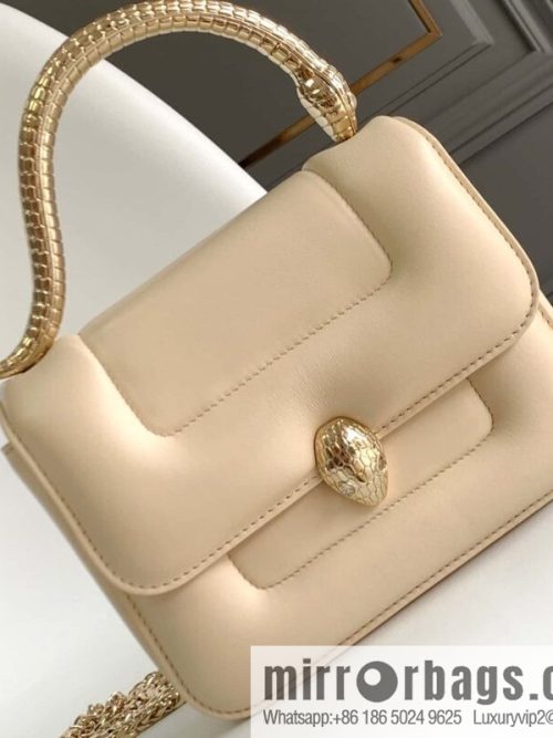 BVLGARI Bulgari joint design limited edition Mary Katrantzou snakehead bag 291071 milkshake white 19CM