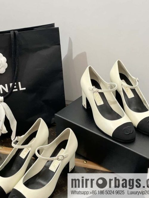 CHANEL Xiaoxiang thick heel Mary Jane high heels