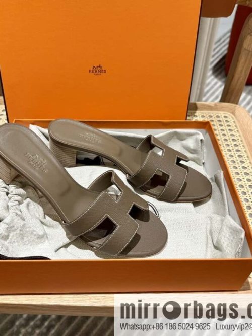 Hermès H Classic High Heels, Elephant Grey