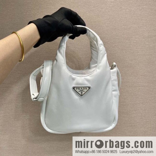 PRADA Prada mini tote bag 🎉 white 1BA359 nylon fabric