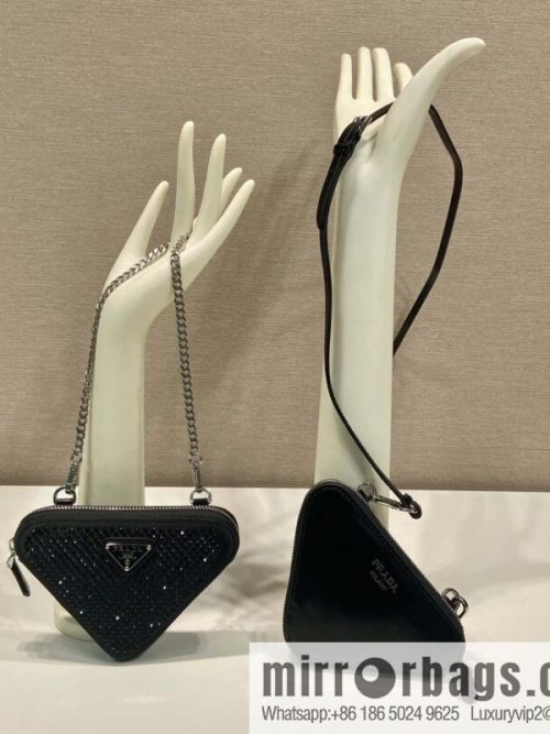 PRADA twin crystal triangle bag 🎉 1NR015 new color 😘 crystal bag