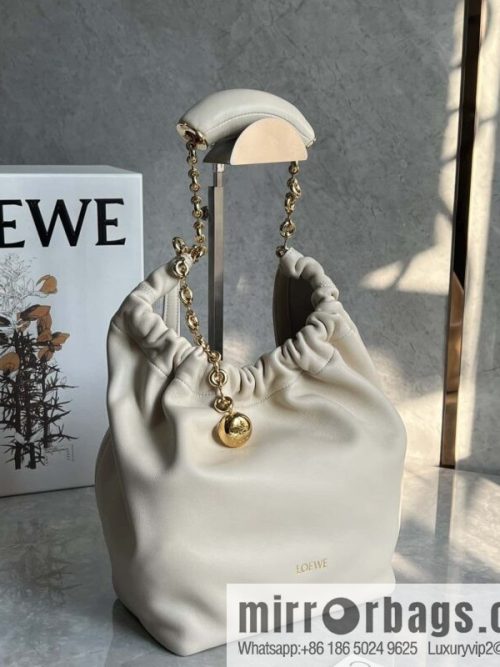 LOEWE Squeezed Underarm Bag 29.5CM White