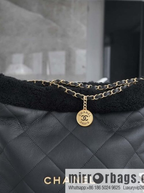 CHANEL Seasonal Limited Teddy Bear AS3261 black