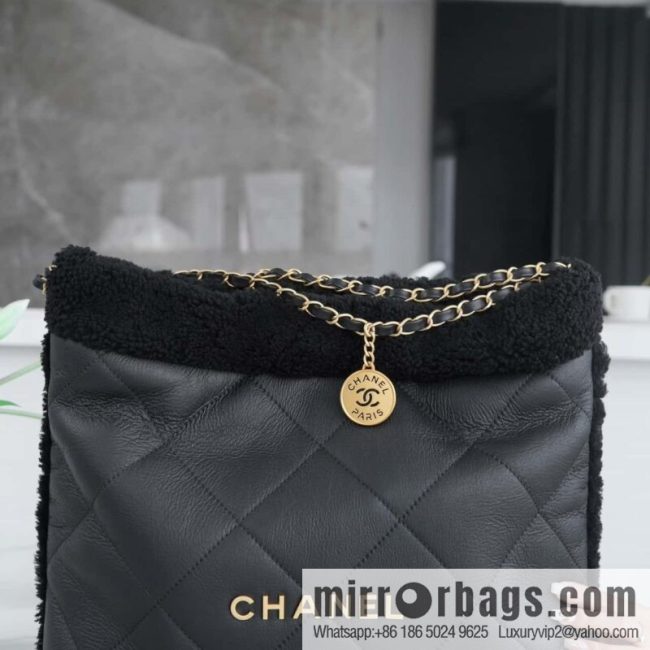 CHANEL Seasonal Limited Teddy Bear AS3261 black