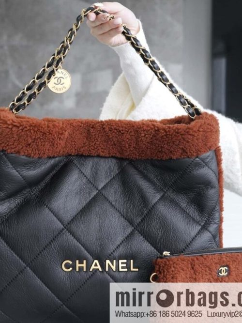 CHANEL Seasonal Limited Teddy Bear AS3261 Black Brown