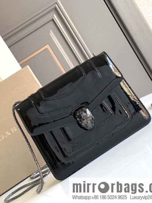 BVLGARI Bulgari SERPENTI FOREVER EAST-WEST series small shoulder bag 61879 black 20CM