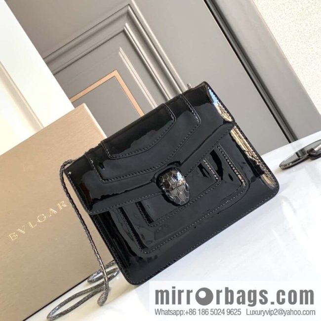 BVLGARI Bulgari SERPENTI FOREVER EAST-WEST series small shoulder bag 61879 black 20CM