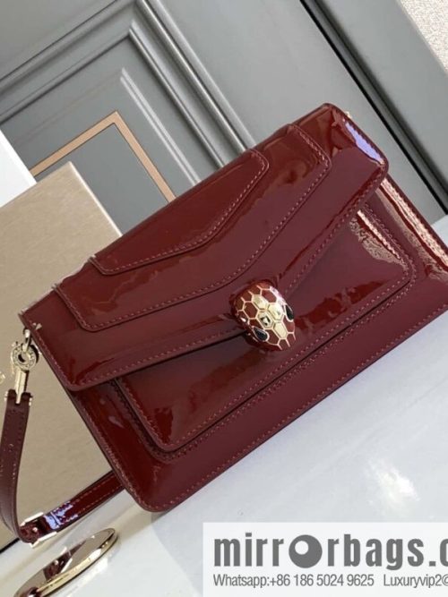 BVLGARI Bulgari SERPENTI FOREVER EAST-WEST Series Small Shoulder Bag 292103 Burgundy 22CM