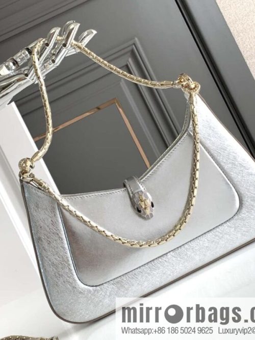 BVLGARI Bulgari SERPENTI BAIA series small shoulder bag 293208 silver 27.5CM
