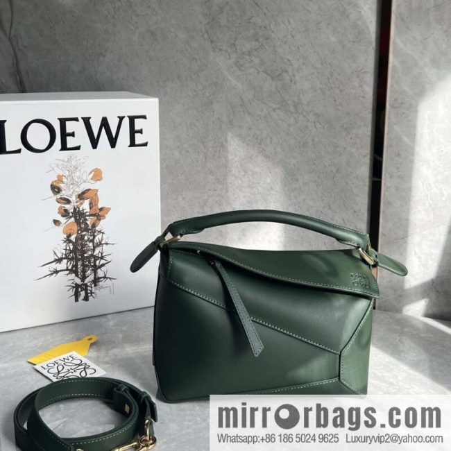 LOEWE puzzle geometric bag 24cm 0681 premium green