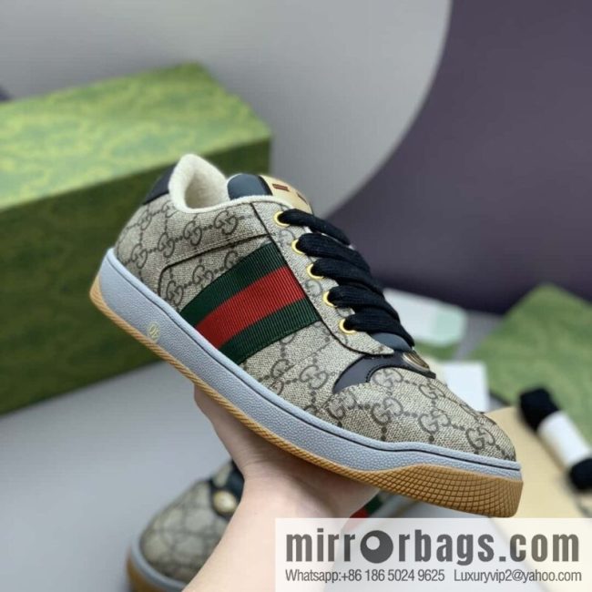 GUCCI latest color scheme G couple small dirty shoes