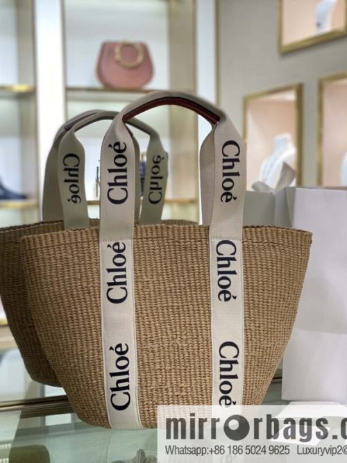 Chloe Large Woody Basket Bag 6865 White 48CM