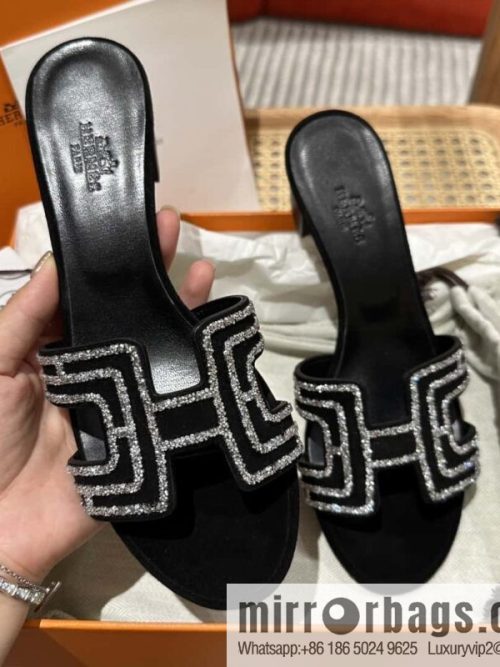 Hermès 2022 spring and summer new product H brand high-heeled diamond surface model