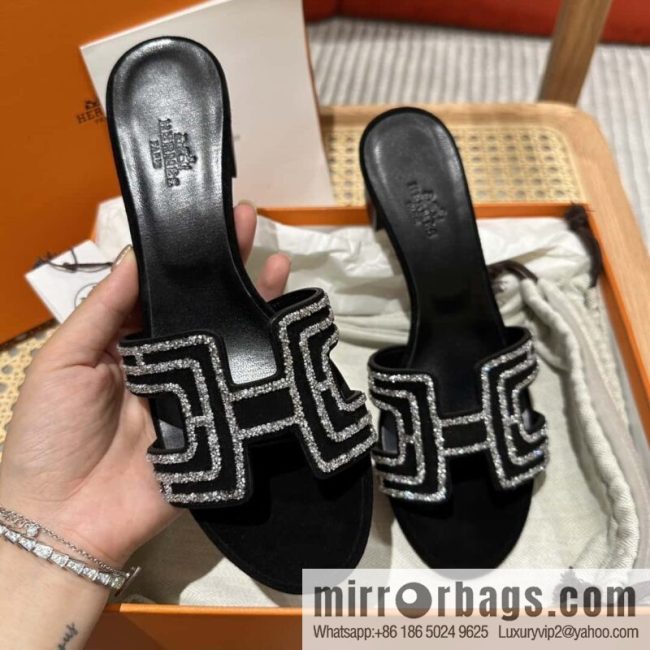 Hermès 2022 spring and summer new product H brand high-heeled diamond surface model