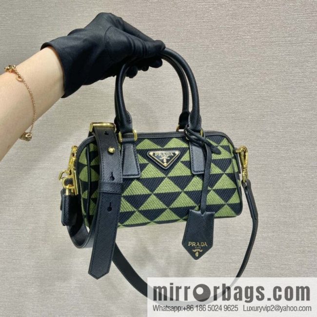 PRADA 👏 embroidery fabric bag 👏 1BA846 👏👏 pillow bag