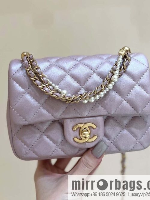 CHANEL 24P Spring and Summer Preview Series Limited Edition Pearl Square Fatty AS4385 pink