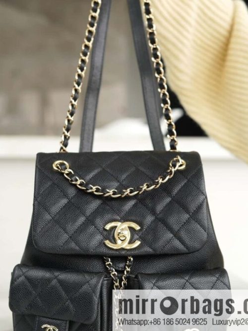 CHANEL 23P new Duma shoulder leather large black 🔛 AS3860