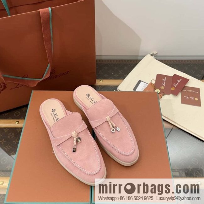 𝐋𝐨𝐫𝐨 𝐏𝐢𝐚𝐧𝐚|| one-pedal Muller half shoes, pink water color