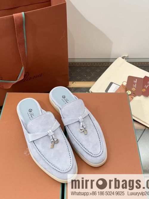 𝐋𝐨𝐫𝐨 𝐏𝐢𝐚𝐧𝐚|| pedal muller half shoes, haze blue