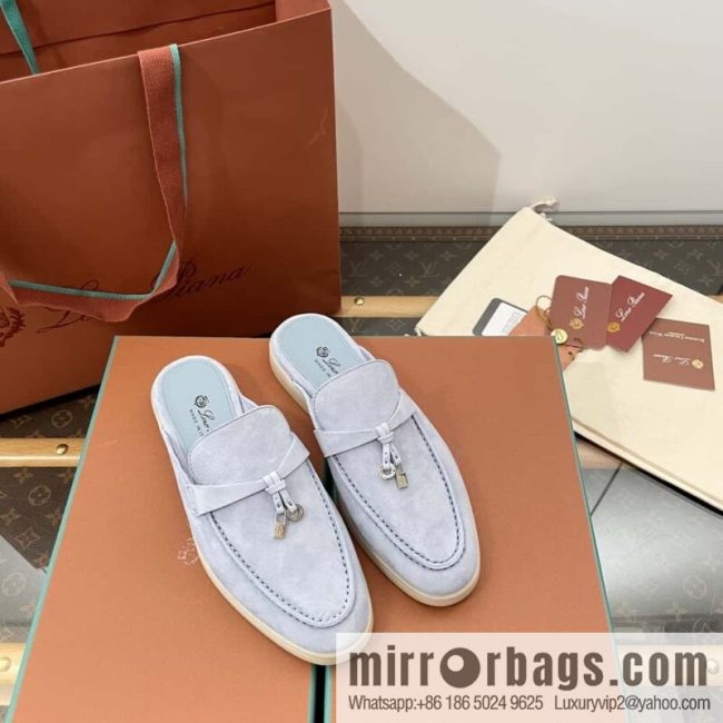 𝐋𝐨𝐫𝐨 𝐏𝐢𝐚𝐧𝐚|| pedal muller half shoes, haze blue