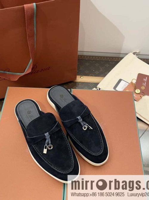 𝐋𝐨𝐫𝐨 𝐏𝐢𝐚𝐧𝐚|| Mueller half shoes, midnight blue
