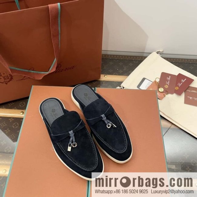 𝐋𝐨𝐫𝐨 𝐏𝐢𝐚𝐧𝐚|| Mueller half shoes, midnight blue