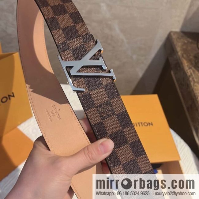 LV signature letter metal buckle belt M9808/M9608/M9610 - Image 6