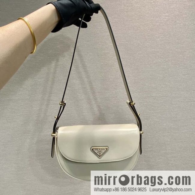 PRADA 🎉 new 🎉 1BD365 double shoulder strap 👏👏 light gray