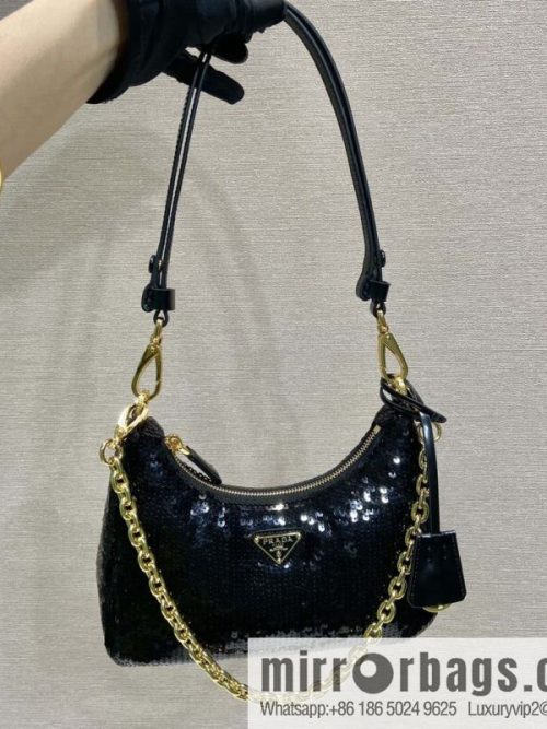 PRADA 🎉 Sequins Hobo 🎉 1 BC 204 Hand Carry/Underarm Bag/Crossbody Bag