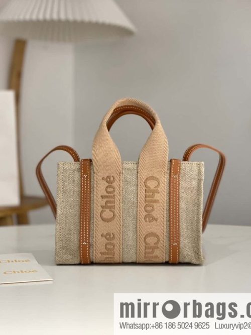 Chloe Woody Linen with Pitot Bag, Orange Mini20CM