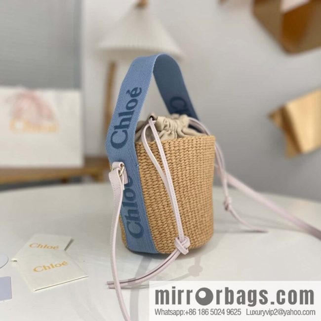 Chloe Woody Straw beach bag/bucket bag new color