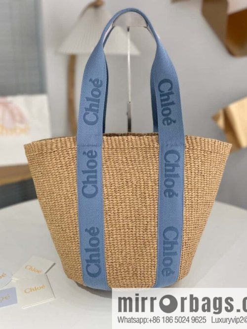 Chloe Woody Straw beach bag/bucket bag New color, large