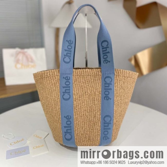 Chloe Woody Straw beach bag/bucket bag New color, large