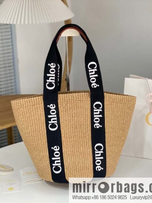 Chloe woody large straw bag~ panda color scheme 🐼 48CM