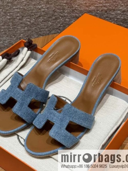 Hermès\' latest popular denim high heels
