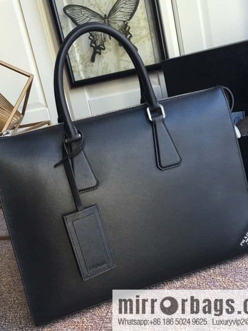 PRADA P new men\'s bag 2VG030V corner mark black