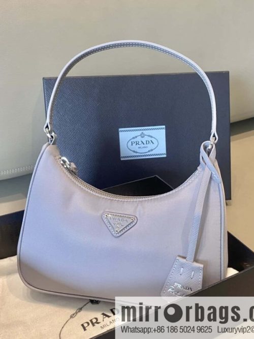 PRADA 🔥 new color rattan basket purple 🔥 original single quality 👍 new 1NE204 moon-shaped medieval bag