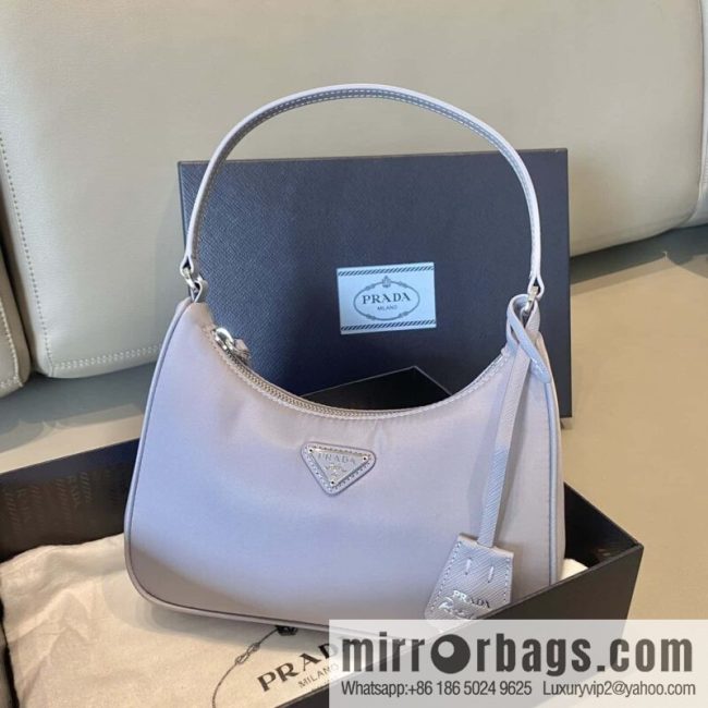 PRADA 🔥 new color rattan basket purple 🔥 original single quality 👍 new 1NE204 moon-shaped medieval bag