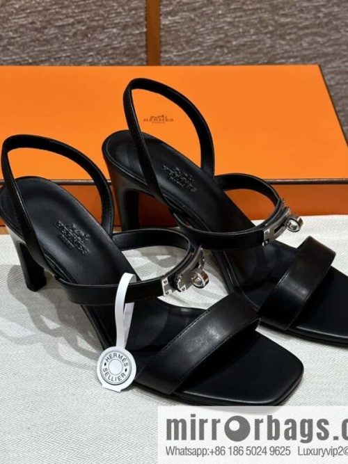 Hermès kelly buckle high-heeled sandals