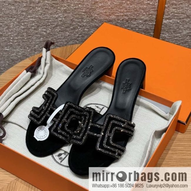 Hermès 2022 spring and summer new product H brand high-heeled diamond surface model