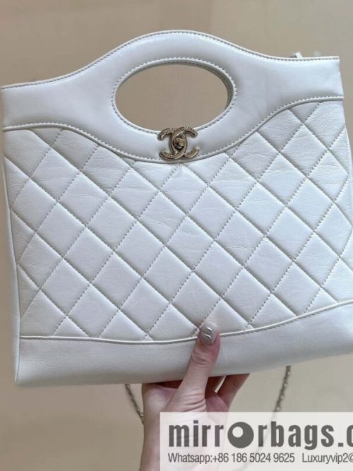 CHANEL 24S New S 31bag oil wax sheepskin AS4853 white