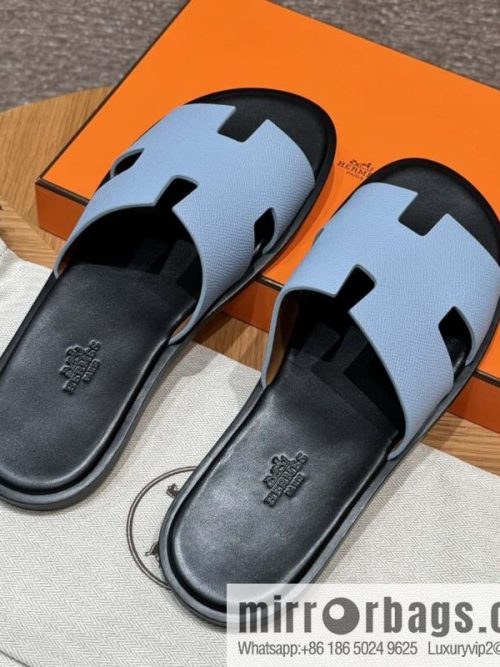 Hermès 182 Men\'s slippers Candy Blue/7N/Celeste
