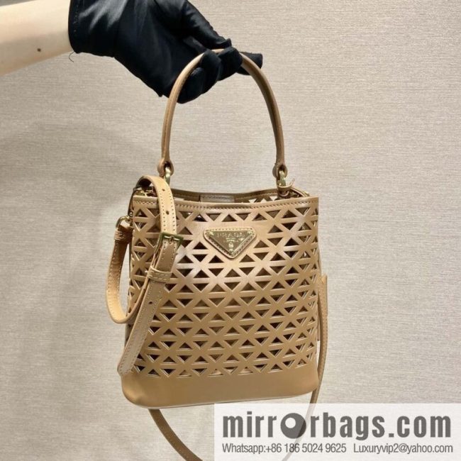 PRADA 🎉 cut-out bucket bag 🎉 1BA217 cut-out brown