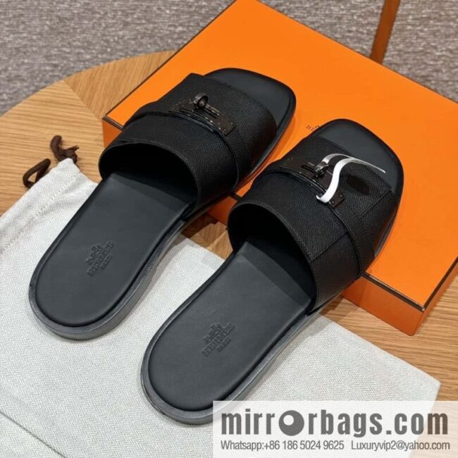 wsxc1715876211657_0-800x800lyrm0cuah5u89496_20250701233722.jpg Hermès 183 GABRIEL men\'s sandals, black/ck89/Black palm print/Epsom