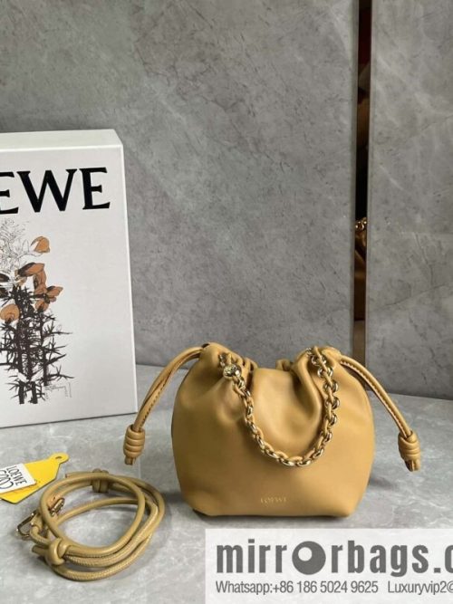 LOEWE Flamenco Purse Bag 0704 Yellow 23cm