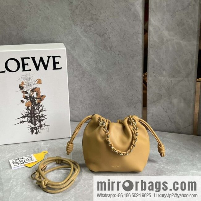 LOEWE Flamenco Purse Bag 0704 Yellow 23cm
