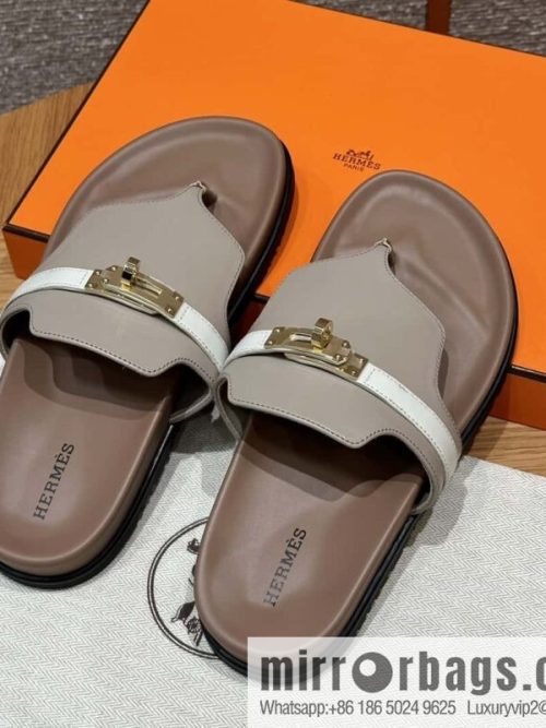 Hermès 258 Empire, plain weave/swift gray-yellow beige/Grayish-yellow beige